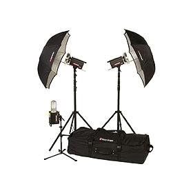 Norman ML-KIT1600 3 Light Travel/ Studio Kit with 2 ML600 and 1 ML400 Monolights, Umbrellas, 13' & Background Light Stands, Background Light Reflector & Case