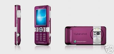 Sony Ericsson Sim Free Plum K550i Cyber Shot Mobile Phone -- Bluetooth -- 2.0 Mega Pixel Video Camera --Music Player -- FM Radio