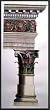 Art Poster Metal Framed Print - Elongated Column and Cornice I - Artist: Borra- Poster Size: 37 X 18