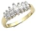 14KG Plated Looks Real Elegant Marquise CZ Ring/Band