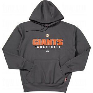 MLB Men's San Francisco Giants Property Of Long Sleeve Hooded Fleece Pullover (Pro Granite, Large)
