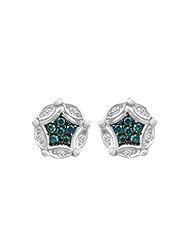 Effy Jewlery DiVersa Blue and White Diamond Earrings, .20 TCW