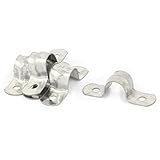 uxcell　ホースバンド　サドルクランプ　クリップ　パイプストラップ　ステンレススチール　U型　チューブ/パイプ用　12cm径　5個入り