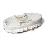 Burlington Baby Moses Basket with Liner, White