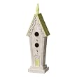 Flutter and Flora Tall Green Decorative Birdhouse