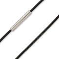 Schmuck-Pur Edelstahl Kautschuk Kette Halskette schwarz 2mm
