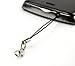 BLUECELL 2.75 inches Black 20 PCS Cellphone Strap with Silver Color Tone Split Ring and Lobster Clasp