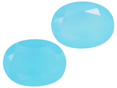 MIN 1.50CTW 8X6MM OVAL PARAIBA CHALCEDONY SET OF 2 FROM BRAZIL