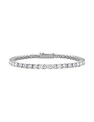 Cubic Zirconia Tennis Bracelet .925 Sterling Silver - 3.00 CT TGW