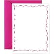 Raspberry Squiggle Printable Invitations