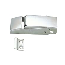 Stainless Steel 304 Spring Loaded Draw Latch, Satin Finish, Non Locking, 3 5/32" Length (Pack of 1)