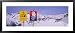 Avalanche Warning Signs on a Ski Slope, Rendl, St. Anton, Austria Collections Framed Art Poster Print by Panoramic Images, 43x19