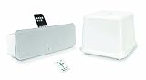 BOSTON ACOUSTICS HIDS3W Powered System with Wireless Subwoofer and iPod Dock (Gloss White)