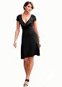 Vivance Damen-Kleid Volant-Kleid schwarz