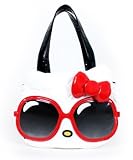 Women's Hello Kitty Quilted with Red Sunglasses Face Handbag