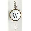 Monogram Large Ceramic Hook - W Monogram Large Ceramic Hook - W