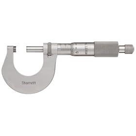 Starrett V1230MXRL 0-25mm Stainless Steel Micrometer with 0.001mm Graduations