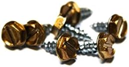 (100) 6 x 3/8 Slotted Hex Head Sheet Metal Screws (Copper Penny)