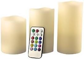 FORWORD Radiant Flameless LED Candles, Remote Controlled, Color-Changing, Scented - Long Battery Life - Looks And Feels Like A Real Candle