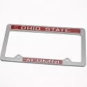 Ohio State Alumni Metal License Plate Frame - Pewter Look Design