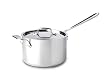 All Clad Stainless Steel 4-Quart Sauce Pan with Loop Helper Handle and Lid