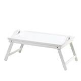 White Chic Folding Shabby Lap Desk Table laptop Tray Books Breakfast Bed Serving