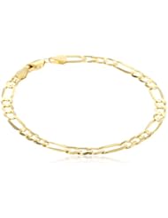 14k Yellow Gold Figaro Bracelet, 8"