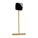 Black Coral Tie Tack with Diamond in 14K Yellow Gold