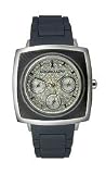 BCBGMAXAZRIA Sport Collection Elite Black Silicone Silver Dial Women's watch #BG8230