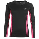 Karrimor Ladies Black/Pink Long-Sleeved Sports/Running Top Size 10 (S)