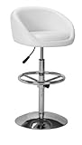 Zuo Modern Furniture Design Concerto Barstool White Leatherette 300011
