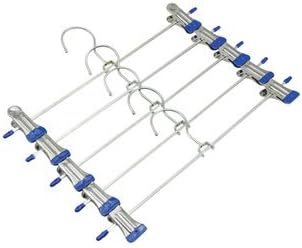 Hangorize Crystal Skirt/Slack Pants Hangers, Clear, Set of 10