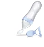 Nuby Natural Touch Silicone Travel Infa Feeder, Blue/Clear, 3 Ounce