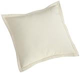 IMAGE OF Peacock Alley Luxury Linens Rattan 52-Percent Cotton/48-Percent Polyester European Pillow Sham, Pearl