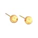 2 14K Yellow Gold Earrings Ball Studs Piercing 6mm