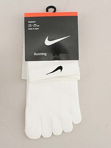 NIKE(ナイキ) ランニング 5フィンガー(5本指) ソックス(27-29cm)  ホワイト×ブラック SX4242-111-27