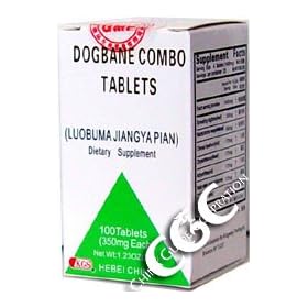 Dogbane Combo Tablets (Luo Bu Ma Jiang Ya Pian) 100 Tablets X 6