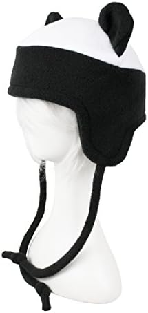 Panda Bear Black and White Fleece Hat Cute Anime Aviator Style Winter