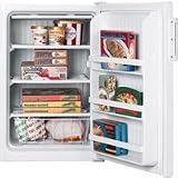 GE FUM5SNWW White Manual Defrost Upright Freezer