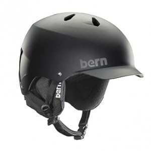 Bern Watts HardHat Matte Black / Grey Brim w/ Black Liner L