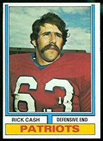 1974 Topps Regular (Football) Card# 274 Rick Cash of the New England Patriots VGX Condition