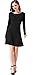 Honeykoko Women's Casual slim fit Dress long Sleeve Solid Flare A-line Dresses