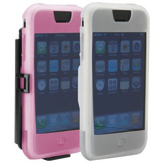 Speck Products iPhone Skin Tight 2-Pack Clear/Pink IPH-CLRPNK-SK
