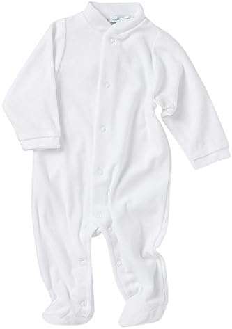 Marie Chantal Angel Wing Velour Footie - White (3 Months)