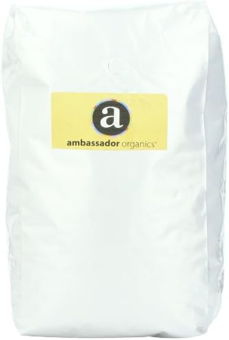 Ambassador Organics Coffee, French Roast Decaf, Whole Bean, 5 Pound