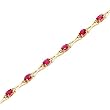 14K Yellow Gold Ruby Bracelet