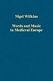 Words and music in medieval Europe