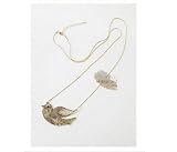 Vintage retro Gold Bird Pendant Necklace