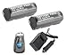 ValuePack (2 Count): Digital Replacement Battery PLUS Mini Battery Travel Charger for Specific Digital Camera and Camcorder Models / Compatible with EPSON B32B818232, B32B818233, EPALB1, EU-85, FUJIFILM NP-80, KODAK KLIC-3000, KYOCERA BP-1100, LEICA NP-80, RICOH DB-20, DB-20L, TOSHIBA PDR-BT1, PDR-BT2, PDR-BT2A Charges with Intelligent Charge Technology - Includes Car Adapter, TWO Batteries and ONE Leatherette Camera / Lens Accessories Pouch