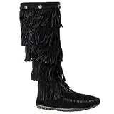 Minnetonka Women's 1632 3-Layer Fringe Boot